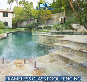 Frameless glass pool fencing
